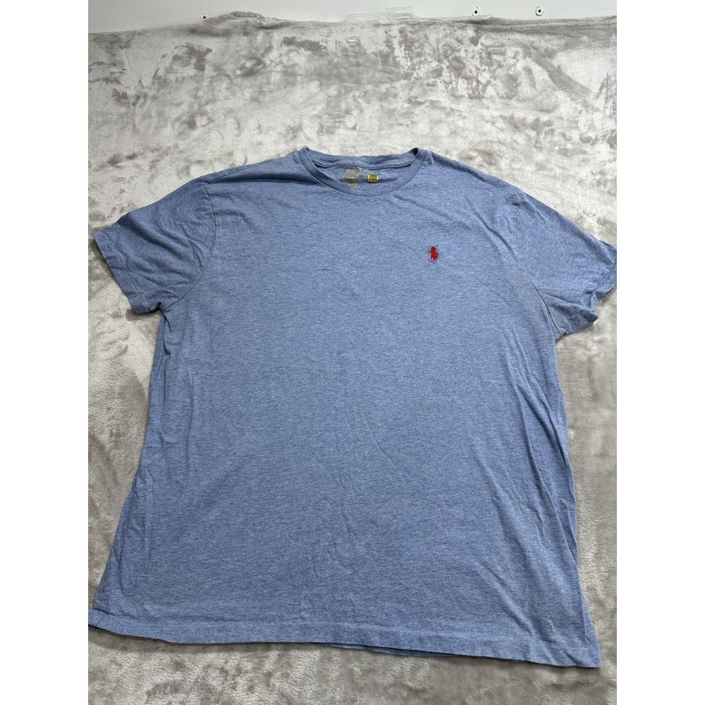 Polo Ralph Lauren‎ T-Shirt Men's Size Large Blue Embroidered Logo Short Sleeve